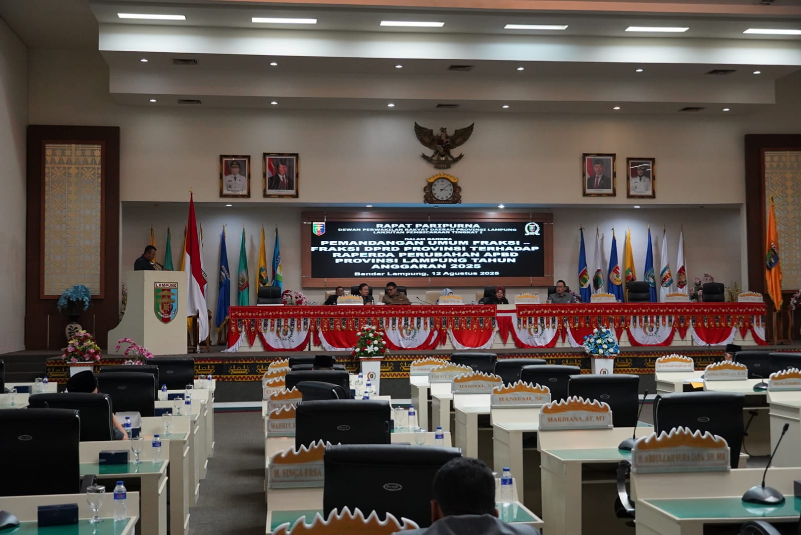 Rapat Paripurna DPRD Provinsi Lampung, Sampaikan Catatan Strategis pada Raperda Perubahan APBD Lampung 2025